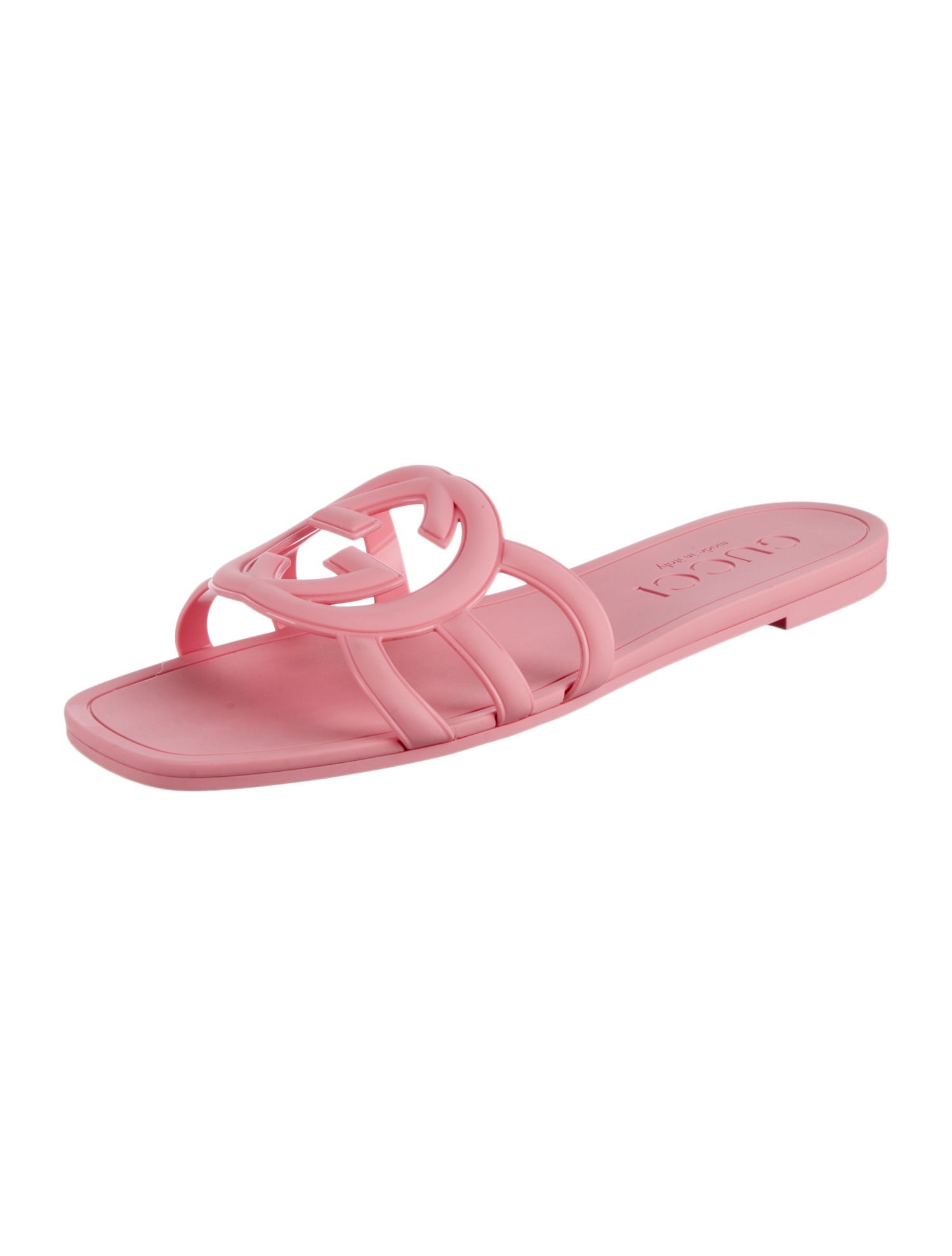 Gucci Interlocking G Logo Rubber Slides